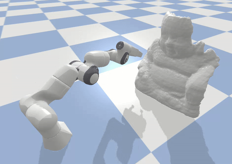 Robotic arm surface-following demo